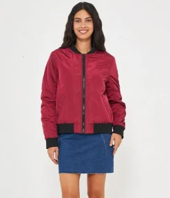 Bomber con bordi a costine