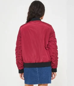 Bomber con bordi a costine
