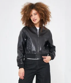 Bomber effetto pelle