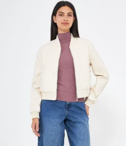Bomber effetto pelle
