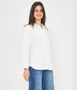 Camicia con strass frontali