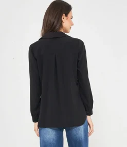Camicia con strass frontali