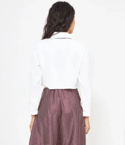 Camicia crop con cravatta