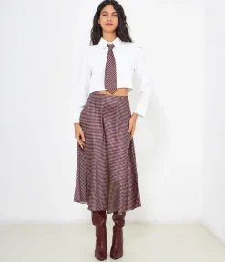 Camicia crop con cravatta