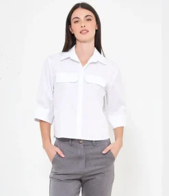 Camicia maniche a tre quarti