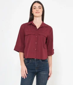 Camicia maniche a tre quarti