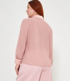 Camicia semitrasparente