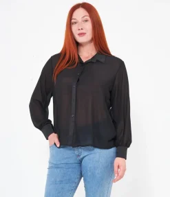 Camicia semitrasparente