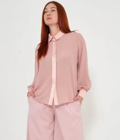 Camicia semitrasparente