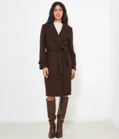Cappotto midi con cintura