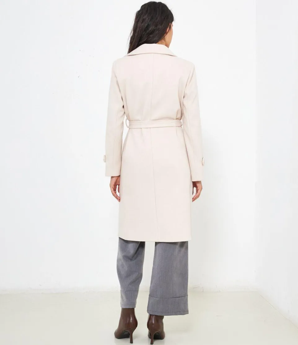 Cappotto midi con cintura