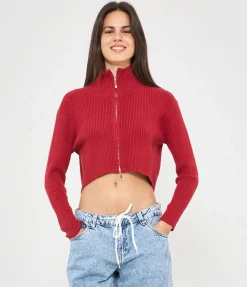 Cardigan con zip