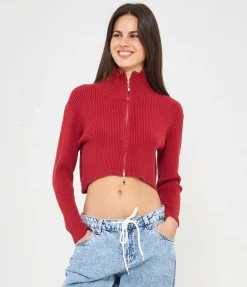 Cardigan con zip