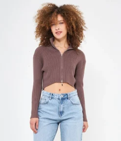Cardigan con zip