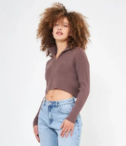 Cardigan con zip