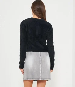 Cardigan effetto peluche
