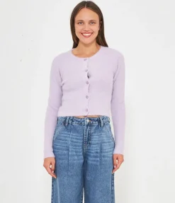Cardigan effetto peluche