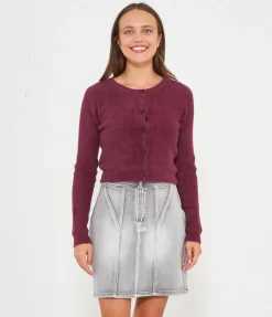 Cardigan effetto peluche