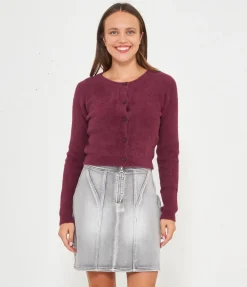 Cardigan effetto peluche
