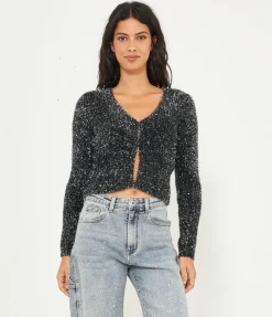 Cardigan lurex