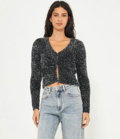 Cardigan lurex