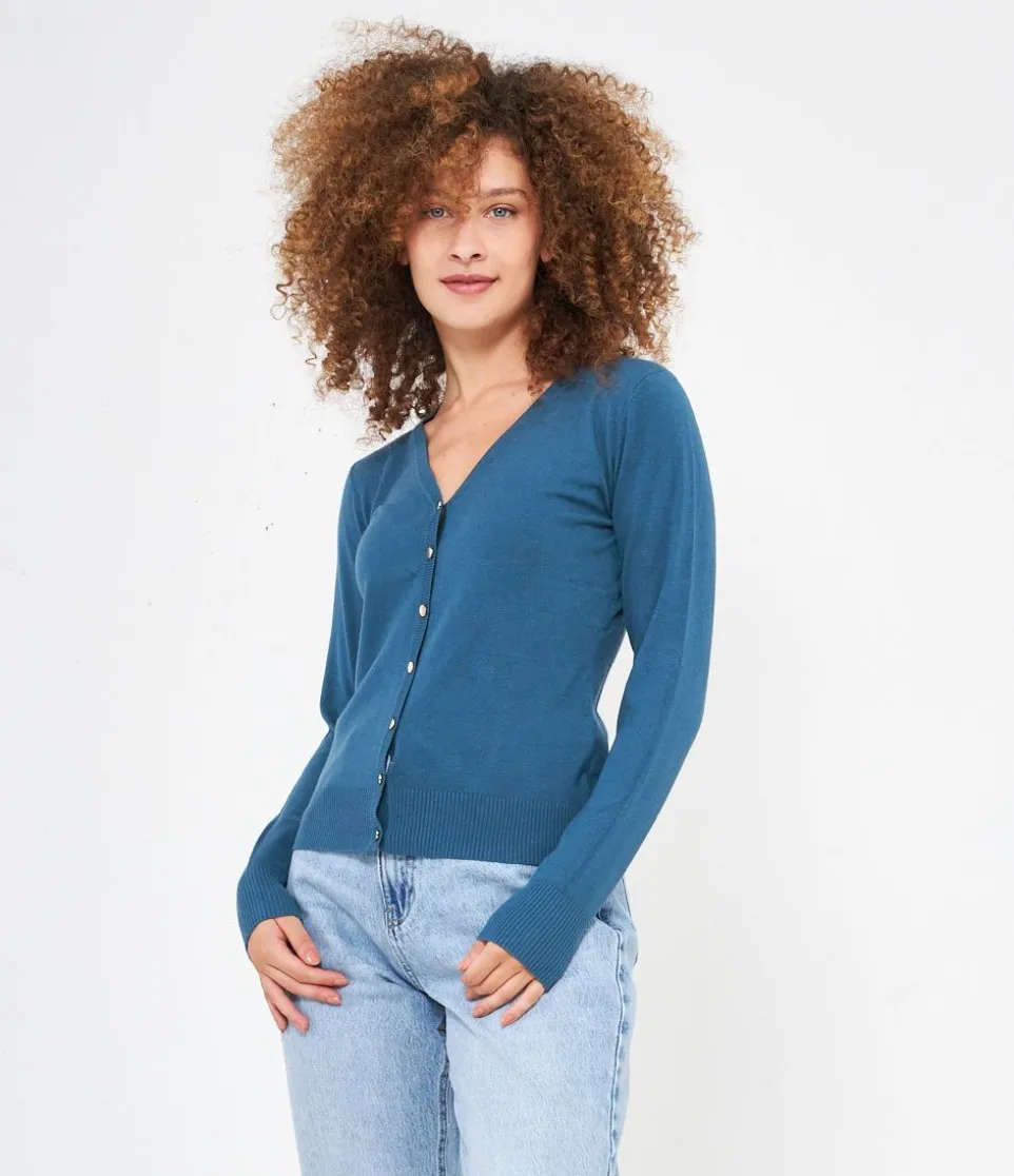 Cardigan scollo a v