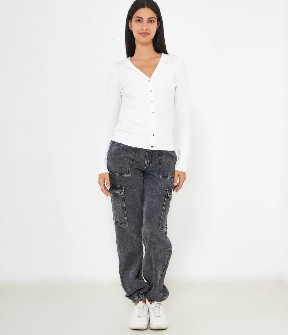 Cardigan scollo a v