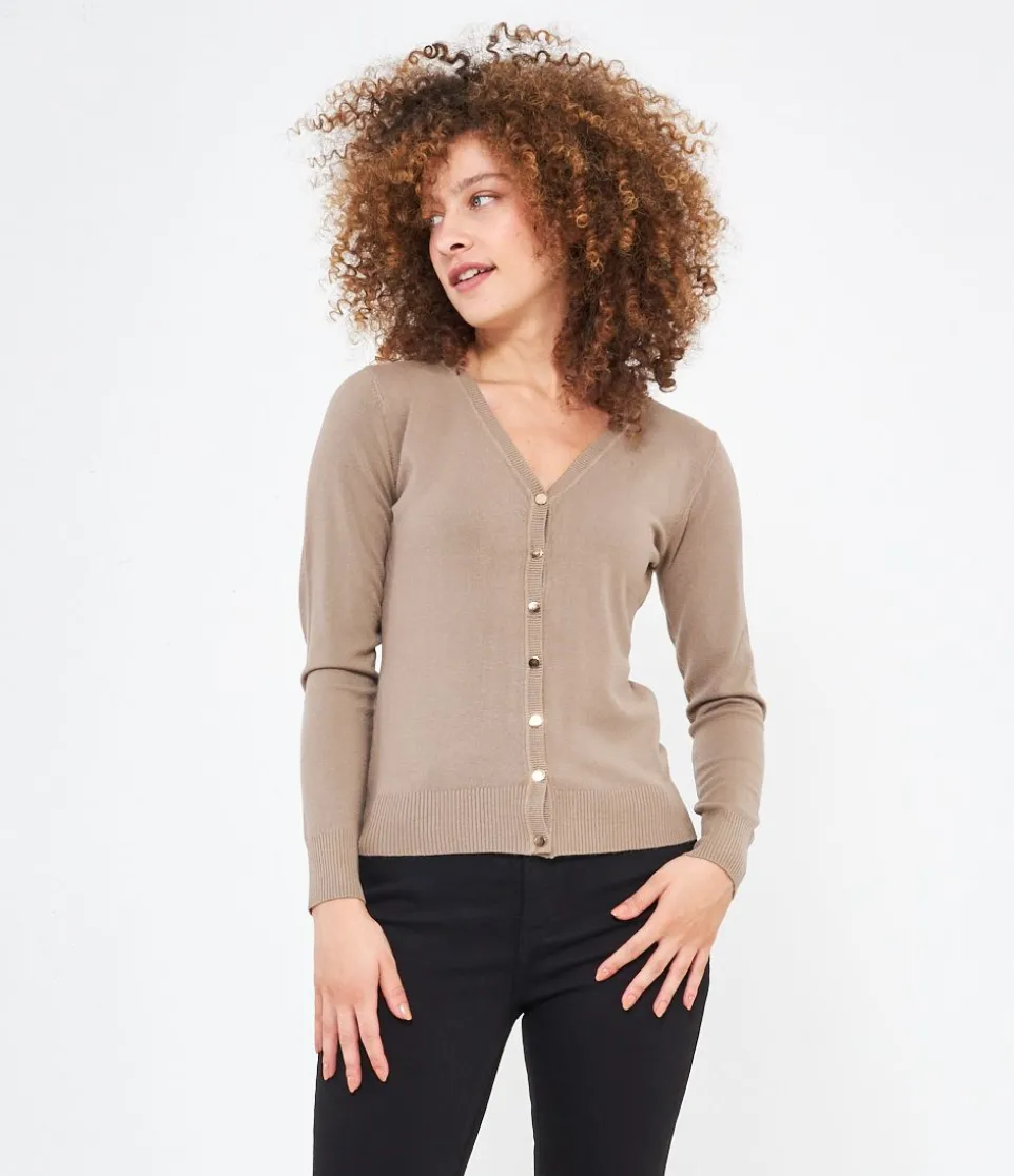 Cardigan scollo a v