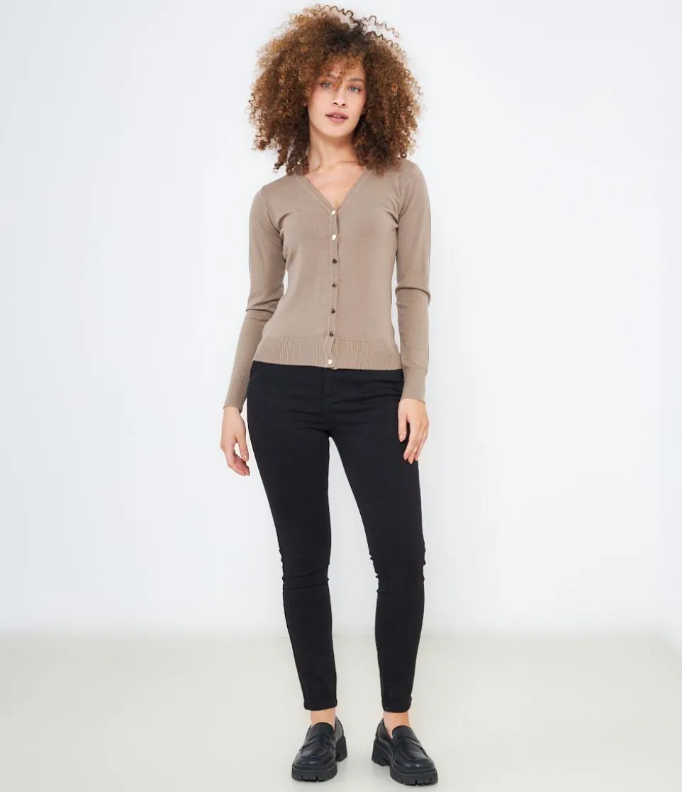 Cardigan scollo a v