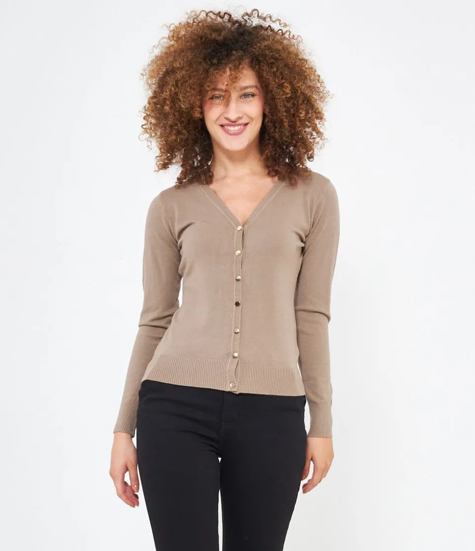 Cardigan scollo a v