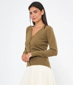 Cardigan scollo a v