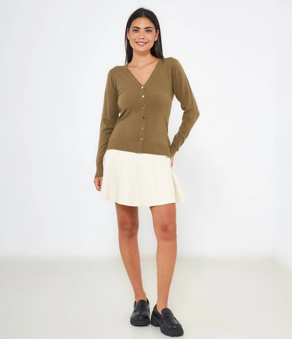 Cardigan scollo a v