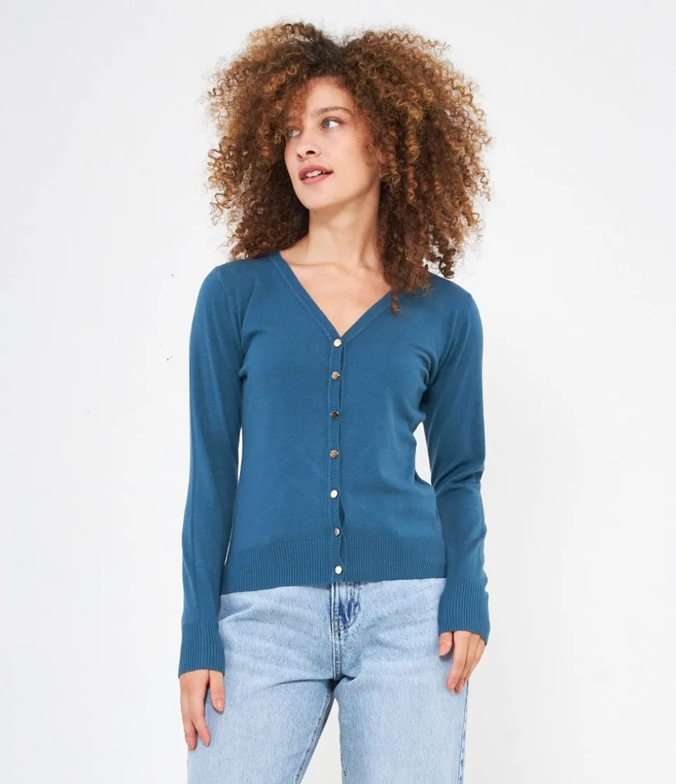 Cardigan scollo a v