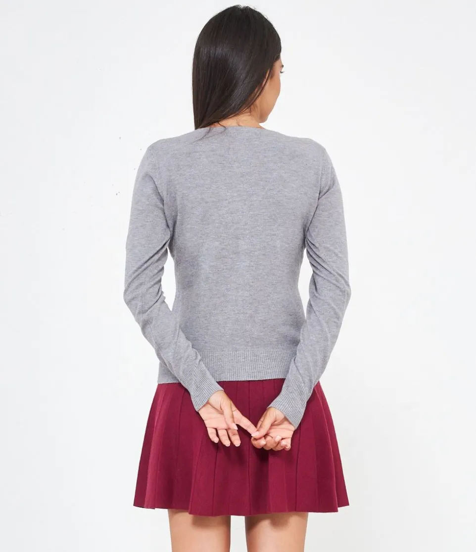 Cardigan scollo a v