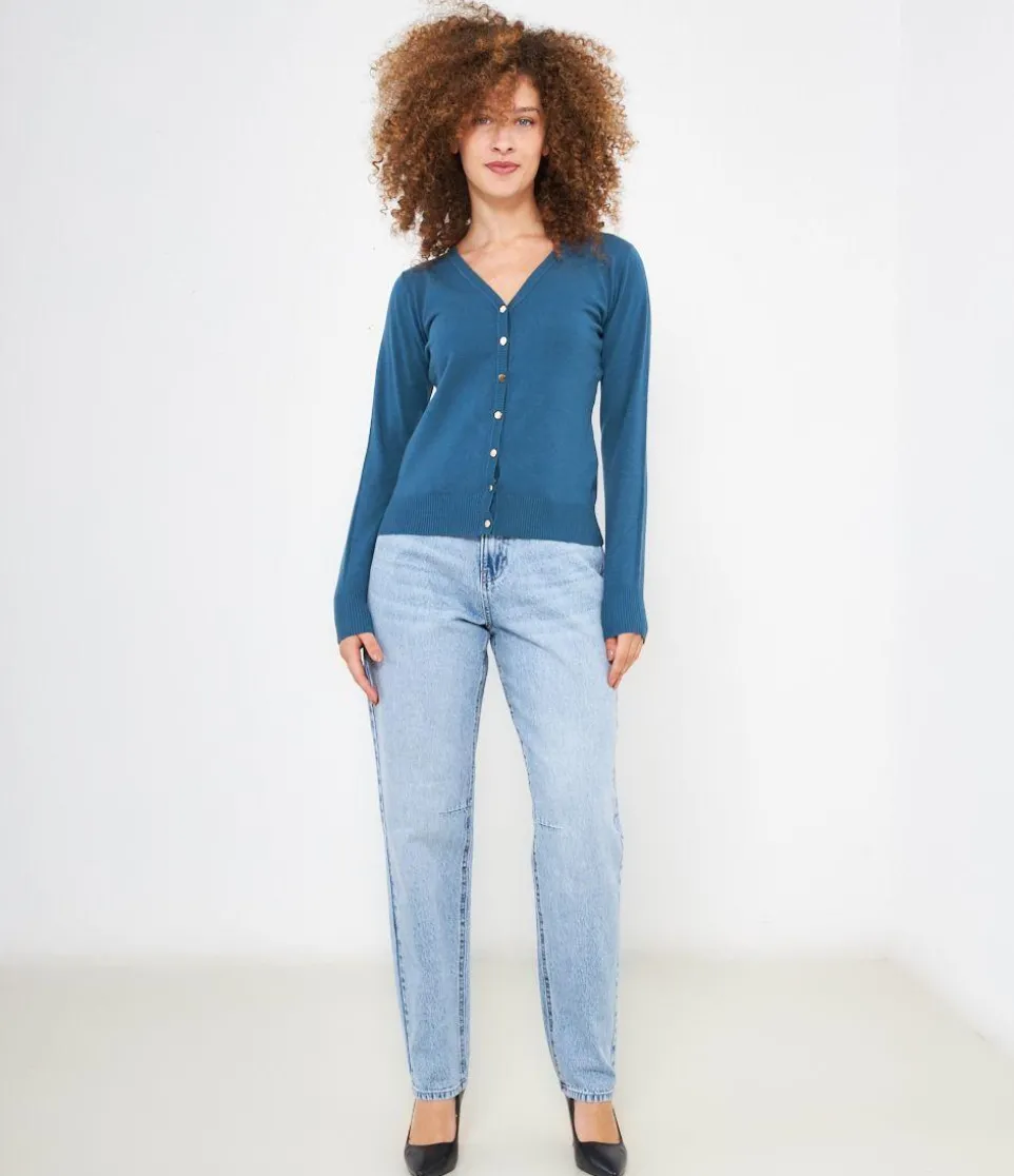 Cardigan scollo a v