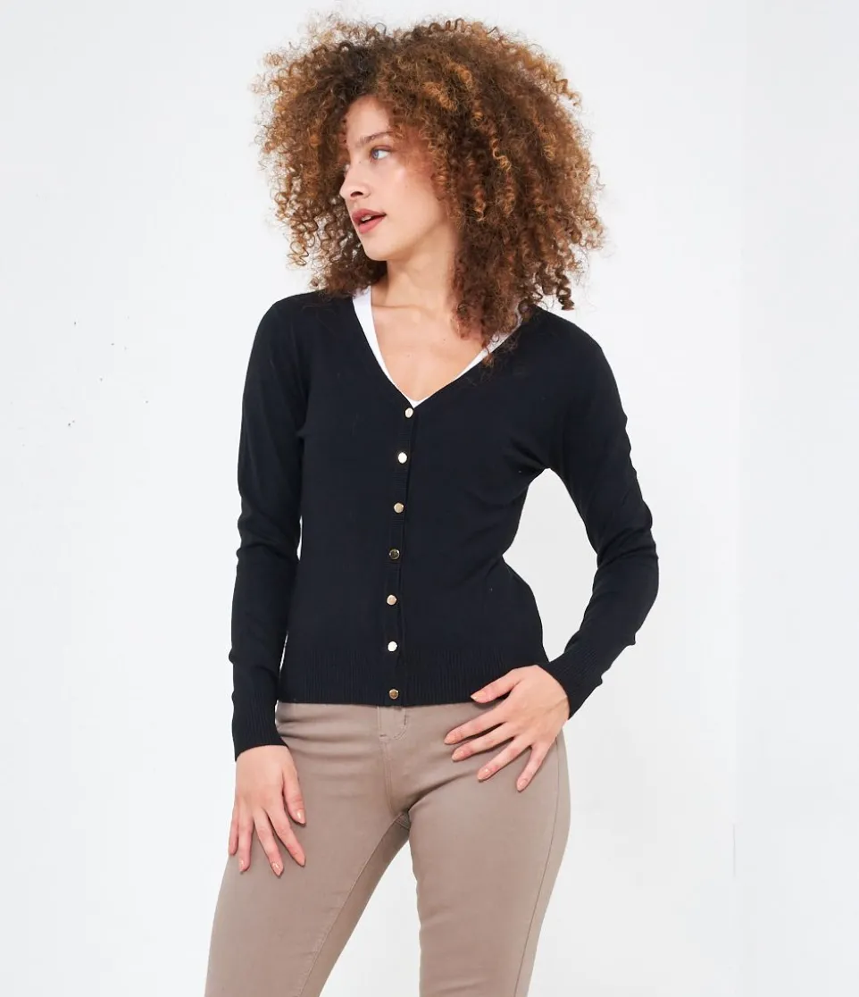 Cardigan scollo a v