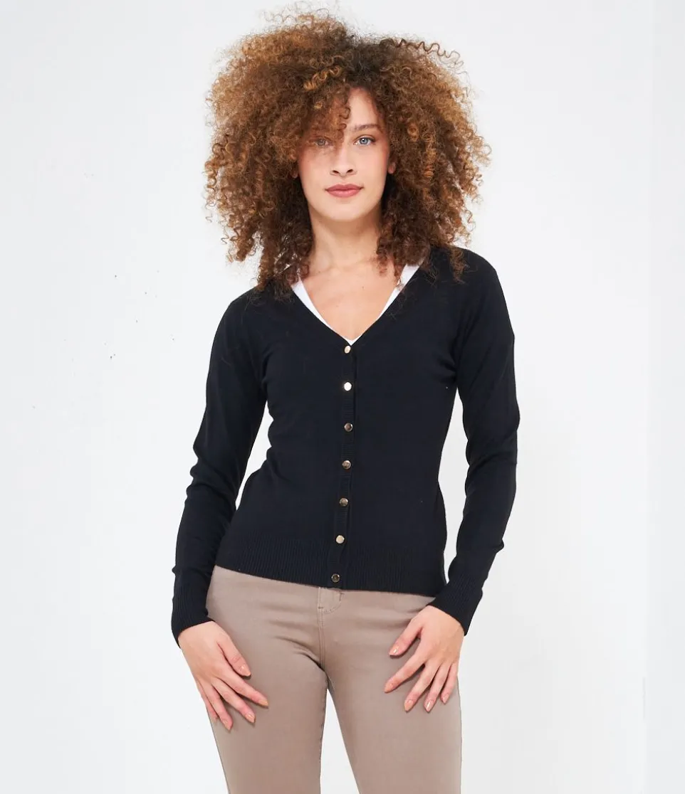 Cardigan scollo a v