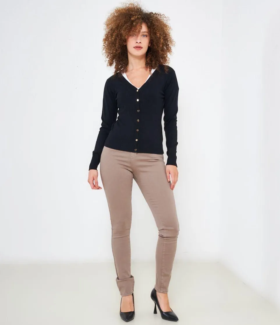 Cardigan scollo a v
