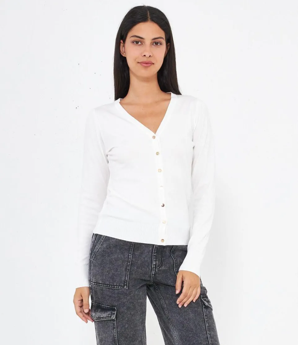 Cardigan scollo a v