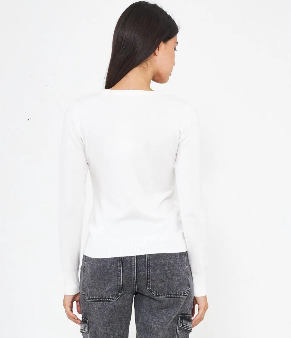 Cardigan scollo a v