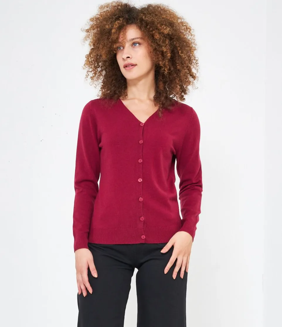 Cardigan scollo a V