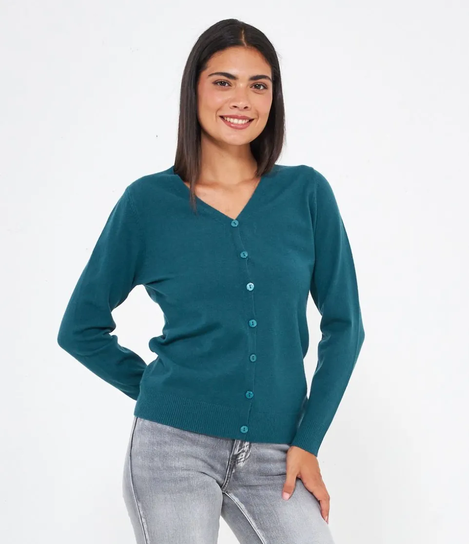 Cardigan scollo a V