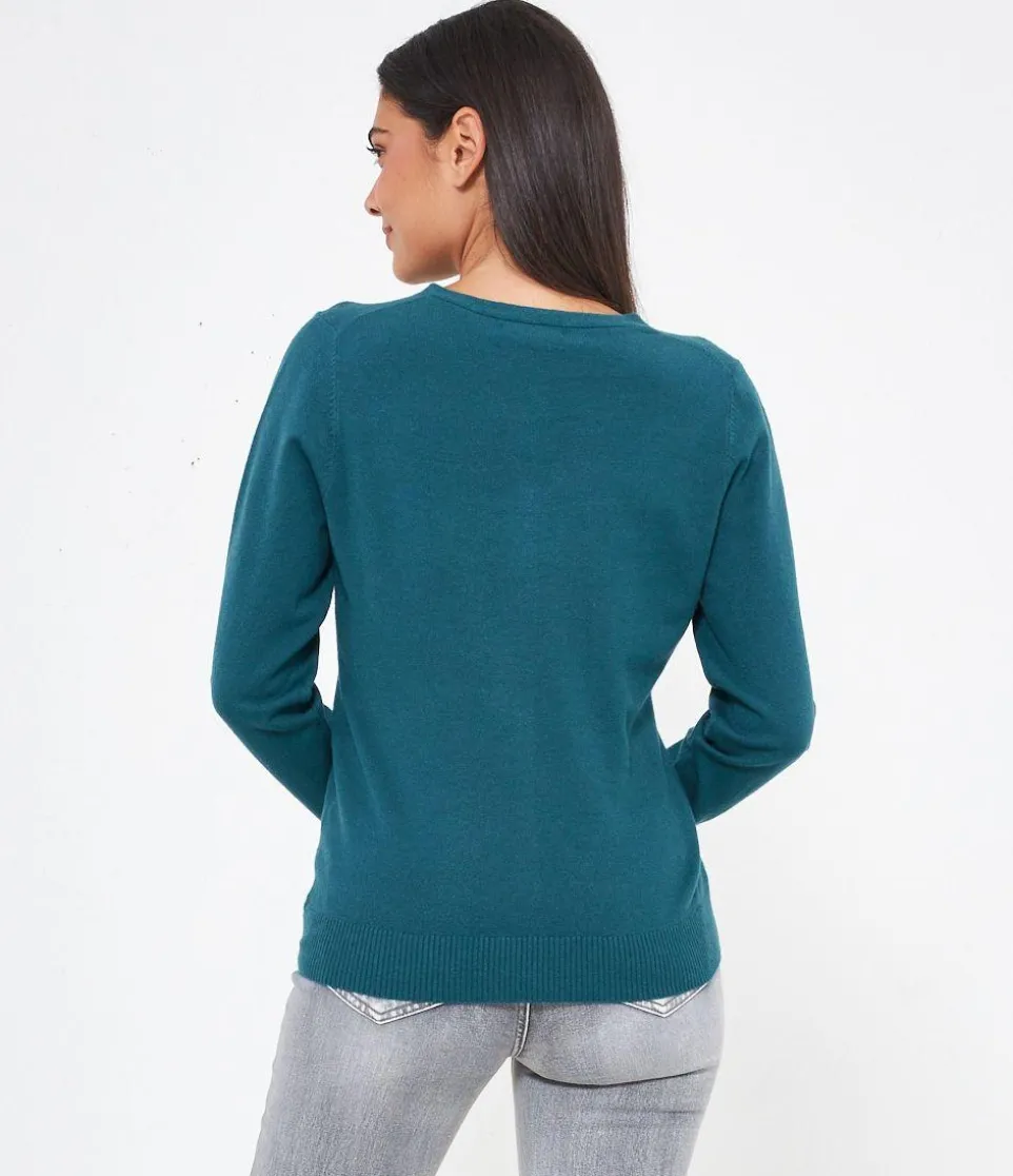 Cardigan scollo a V