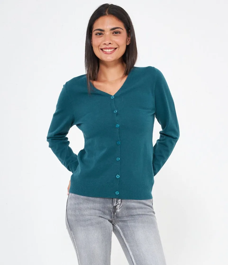 Cardigan scollo a V
