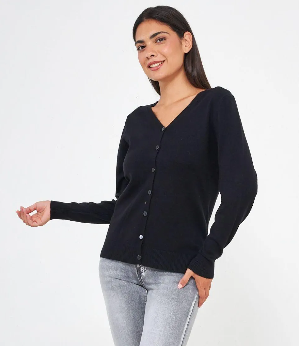 Cardigan scollo a V