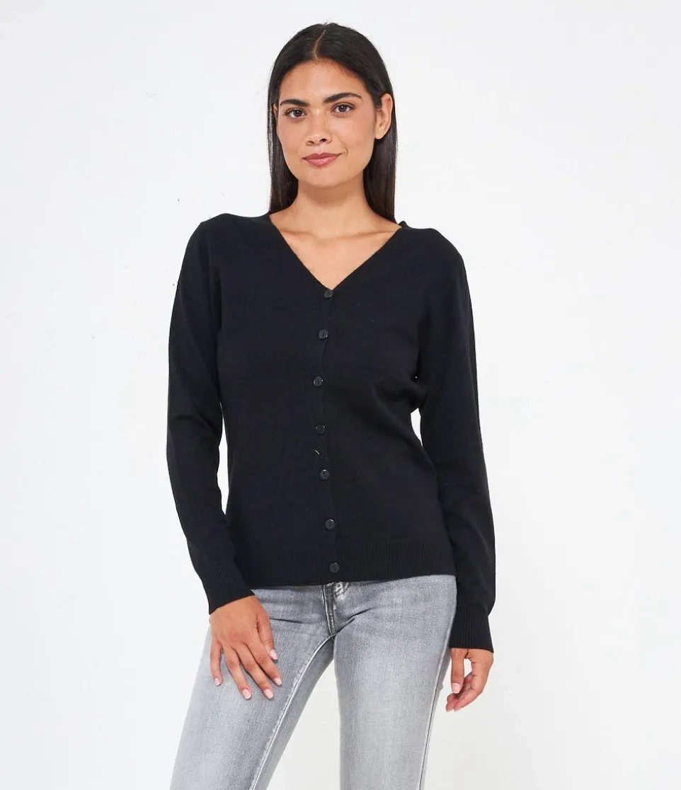 Cardigan scollo a V