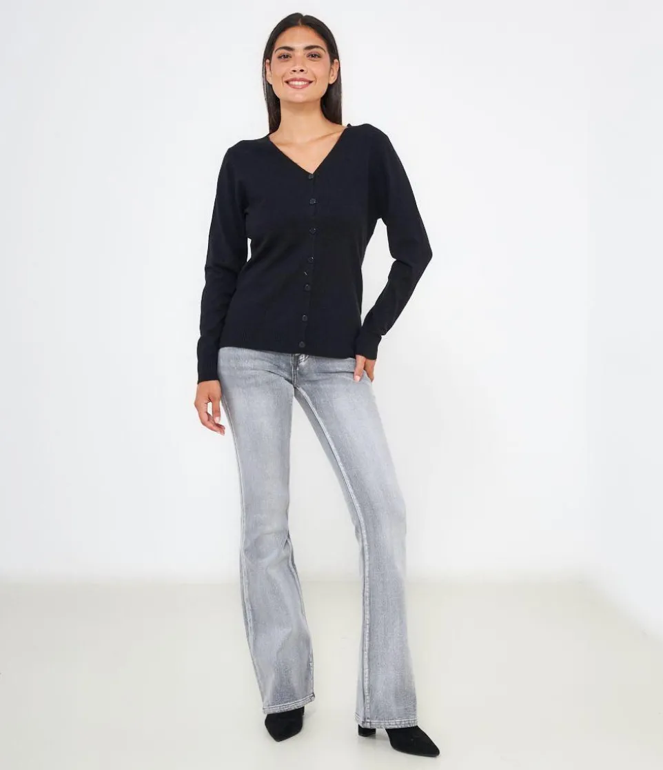 Cardigan scollo a V