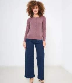 Cardigan scollo tondo