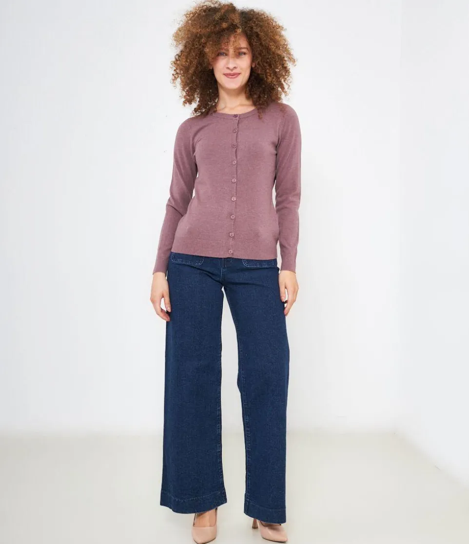 Cardigan scollo tondo