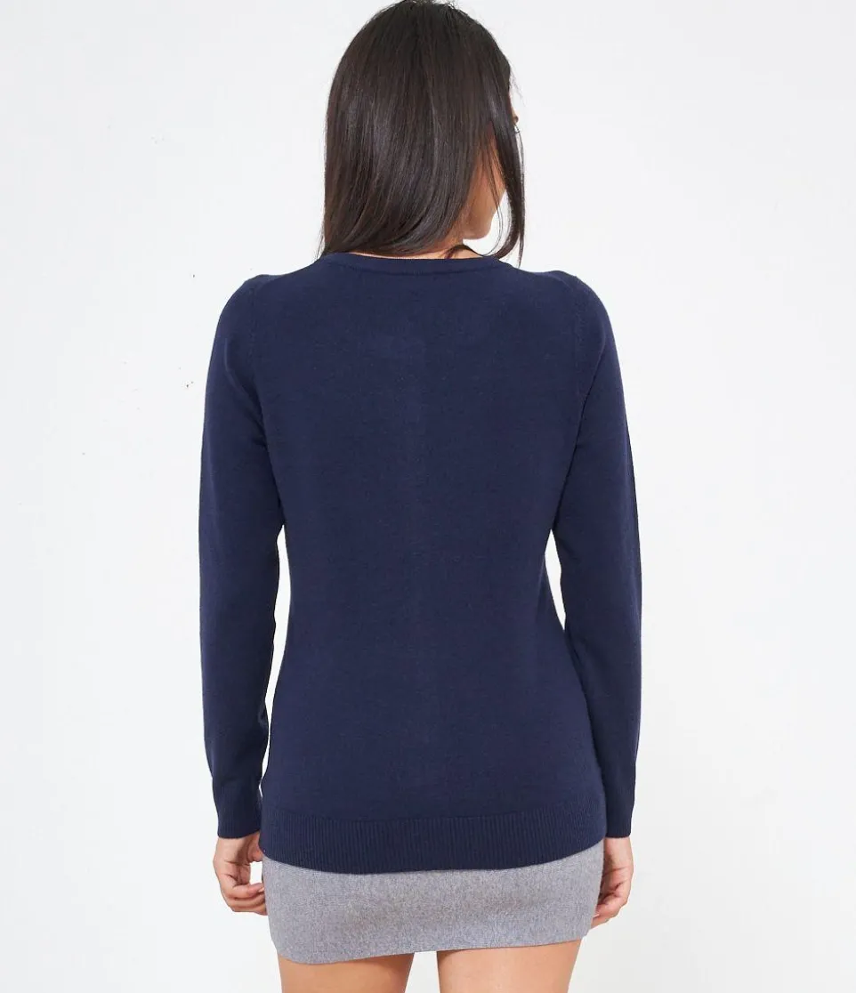 Cardigan scollo tondo